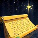 Symbol für astrologischen Eventkalender: Kalendersymbol mit Sternen und Planeten.