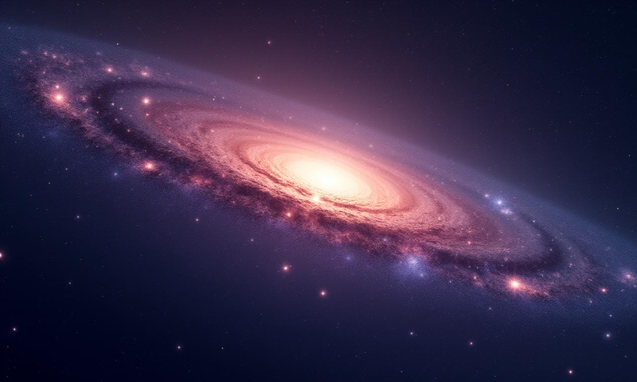 Ein visuell ansprechender Sternenhimmel mit Galaxien und leuchtenden Nebeln