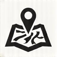Symbolbild einer stilisierten Landkarte mit einem Pin-Symbol als Standortmarker